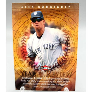 Alex Rodriguez, Yankees, 2007 Fleer, Year in Review #YR-AR Baseball Card